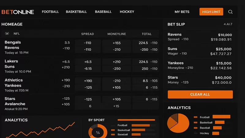 BetOnline Betting Platform BetOnline professional betting platform for high-limit bettors